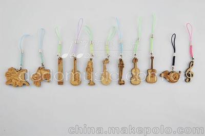 音樂(lè)禮品 手機(jī)掛 實(shí)木手機(jī)掛件